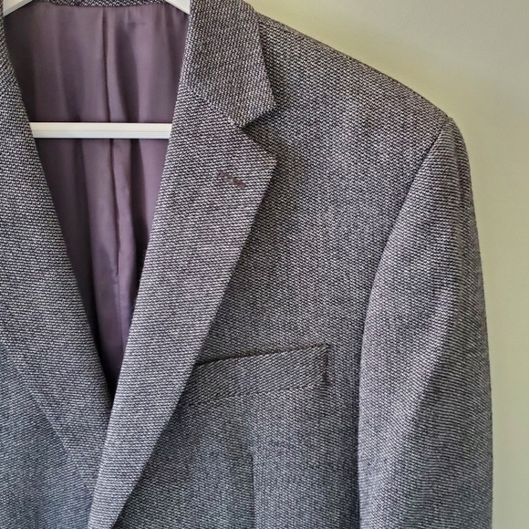 Lauren Ralph Lauren 42R Charcoal Old Money Academia 100% Wool Tweed Blazer - Picture 3 of 13